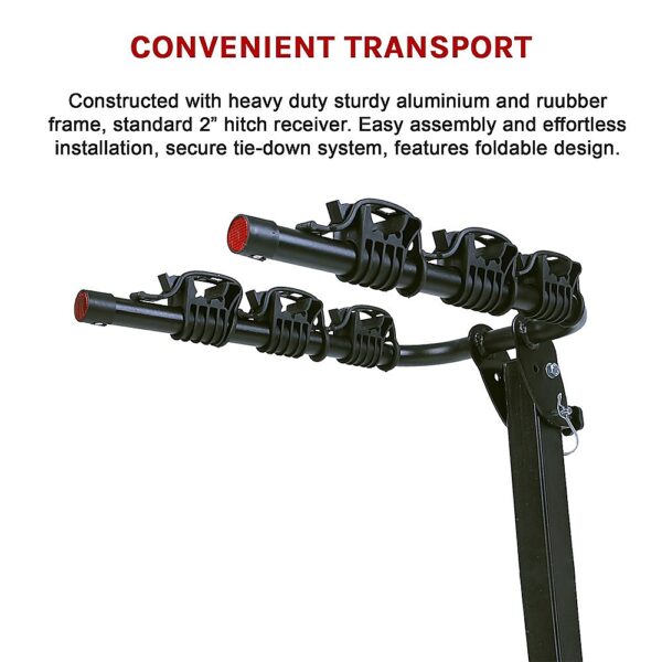 3 Bicycle Bike Rack Hitch Mount Carrier Car - Image 7